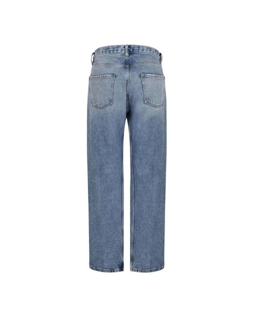 Maison Margiela Blue Straight Jeans With Contrasted Pockets