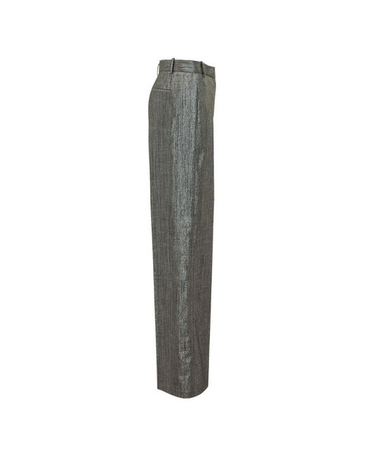 Pinko Gray Dark Polyester Trousers