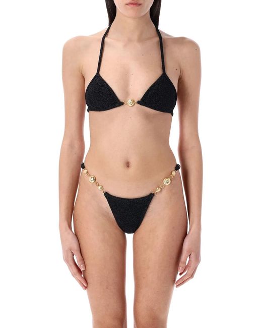 Reina Olga Black Splash Triangle Bikini Top