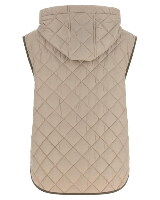 Brunello Cucinelli Natural Diamond-Shaped Vest