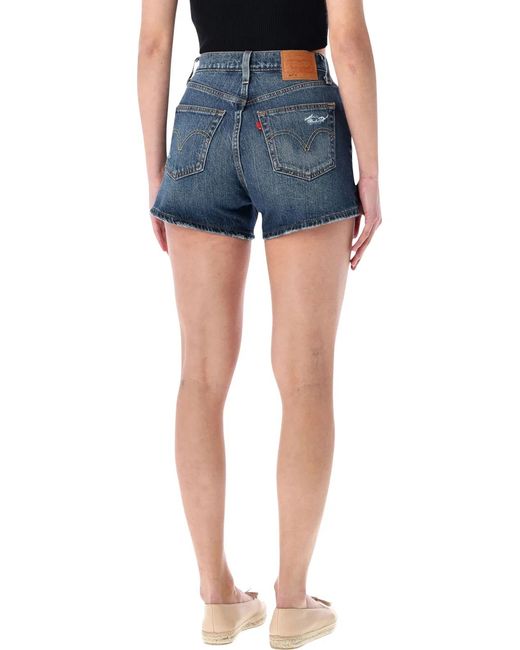 Levi's Blue 501 Curve Denim Shorts