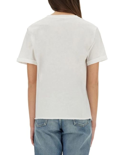 Saint Laurent White Boyfriend T-Shirt