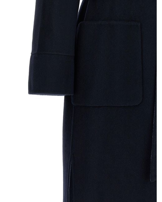 Max Mara Blue 'Nodo' Reversible Coat