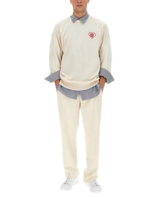 FAMILY FIRST White Jersey With Logo for men