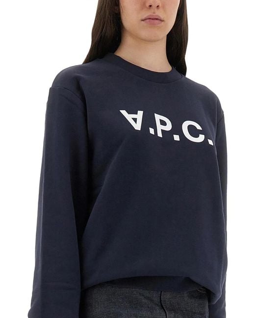 A.P.C. Blue Sweatshirt "Standard Grand Vpc Gots"