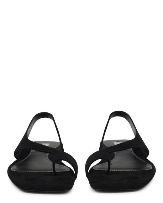 Totême Black Suede Sandal