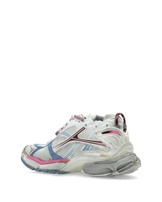 Balenciaga White Runner Gradient Low-Top Sneakers