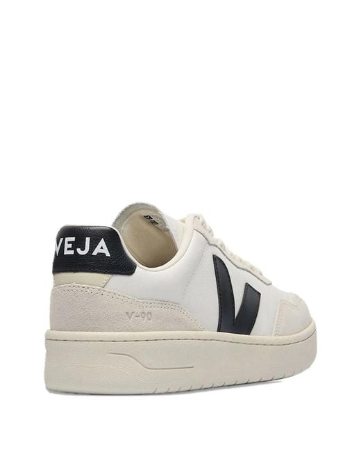 Veja White Leather Flat Shoes for men