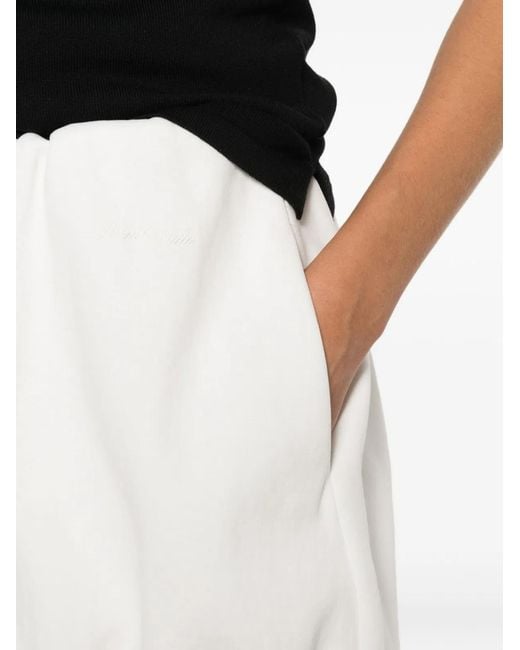 DUNST White Cotton Mini Skirt