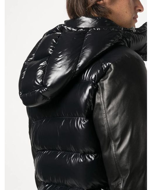 Moncler Black Padded Detachable-hood Jacket for men