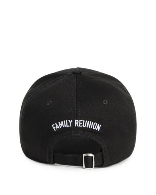 DSquared² Black Logo-Embroidered Distressed Baseball Cap for men