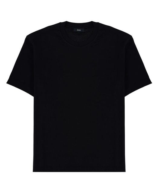 Herno Black Regular Fit T-Shirt for men