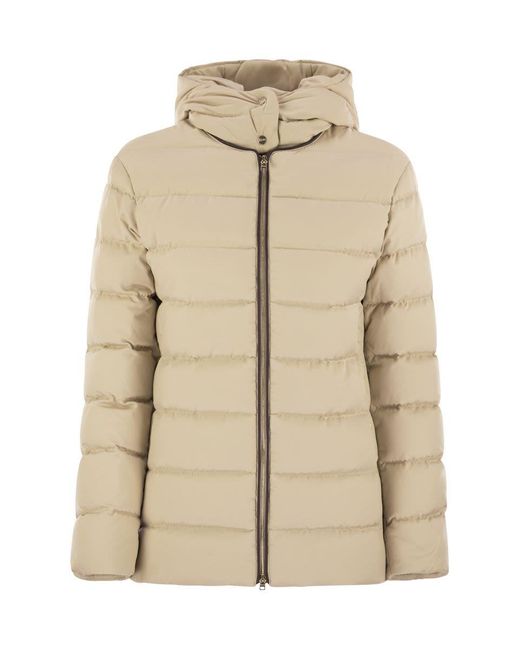 Herno Natural Medium Down Jacket With Hood