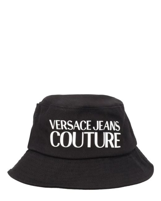 Versace Jeans Couture Black Cappello Con Logo for men