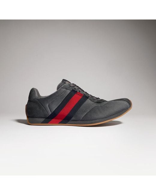 Gucci Gray Low-Top Striped Casual Sneakers for men