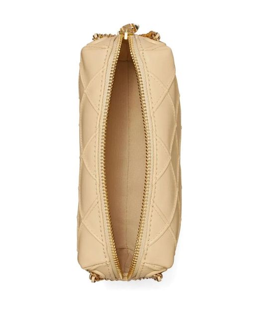 Tory Burch Natural Sesame Diamond Quilted Chain Bag