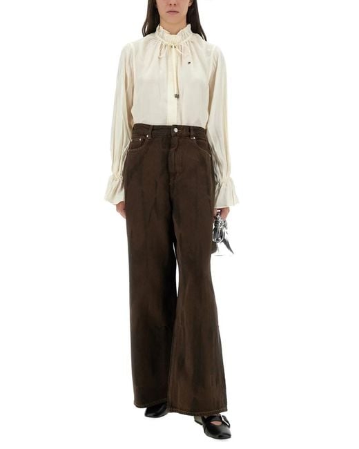 Ganni Brown Baggy Pants