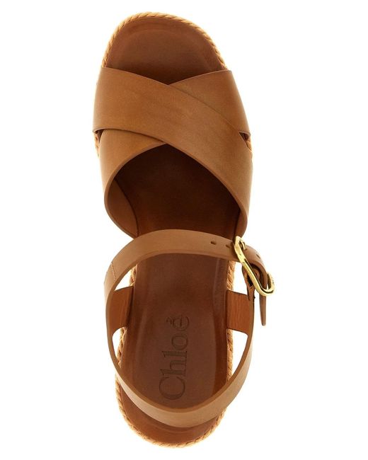 Chloé Brown Sand' Sandals