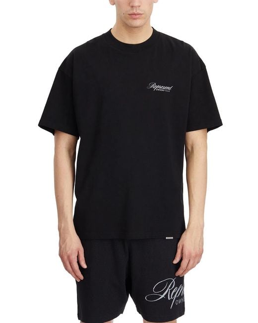 Represent Black T-Shirt Owners Club Script for men