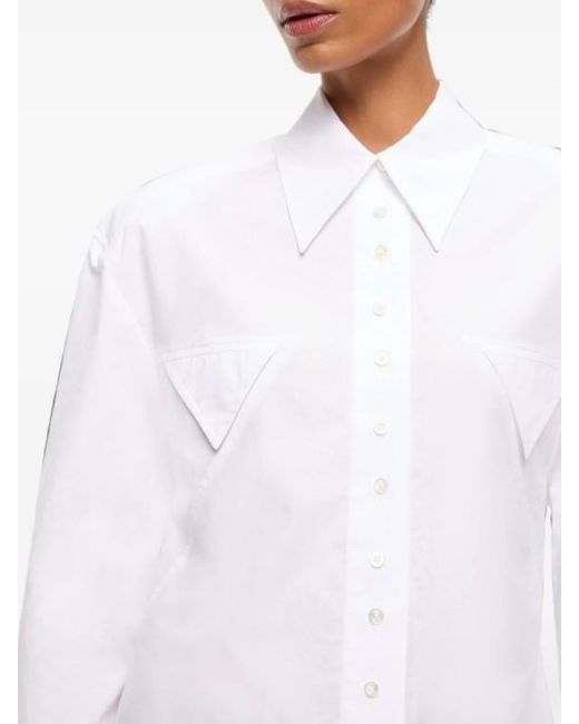Pinko White Off Cotton Shirt