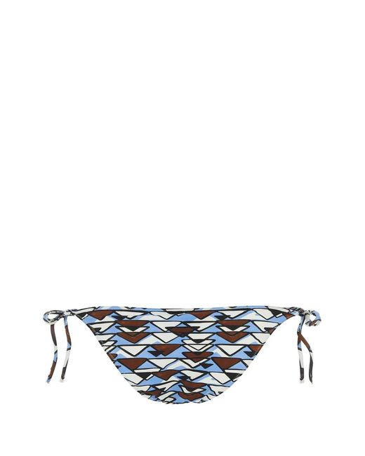 Prada White Stretch Nylon Bikini Bottom