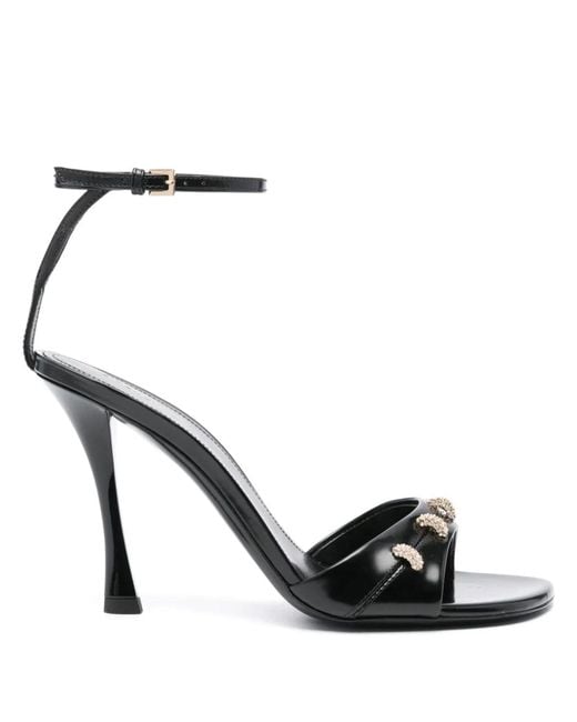 Givenchy Black Stitch Leather Sandals