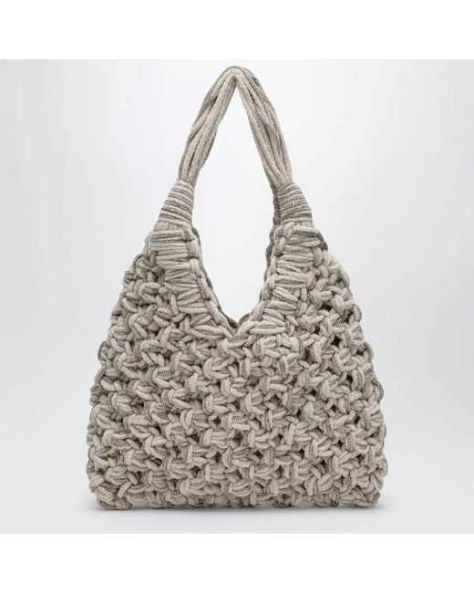 HIBOURAMA Gray Vannifique Crystal Bag