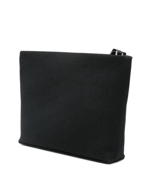 Givenchy Black Canvas Pouch With Zip