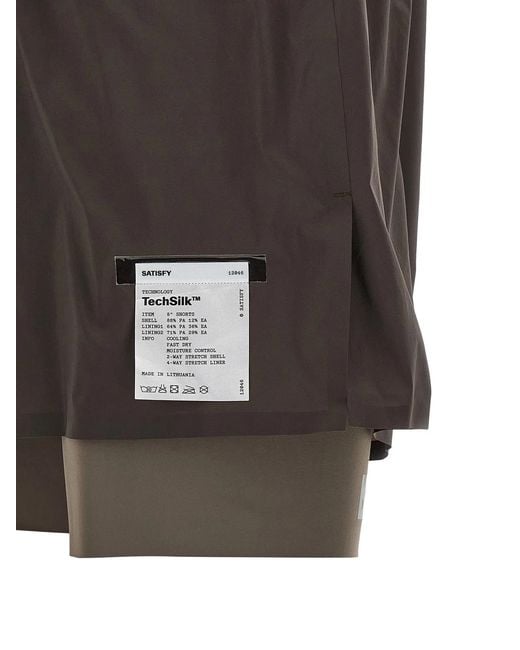 Satisfy Gray 'Techsilk' Bermuda Shorts for men