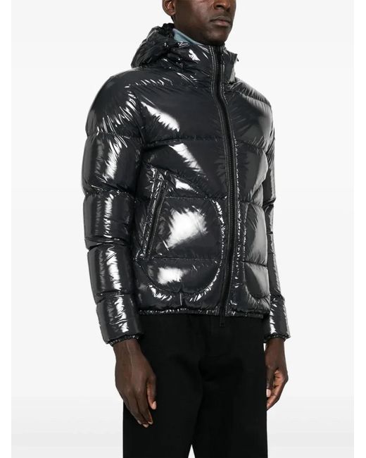 Herno Black Padded Jacket With Hood for men