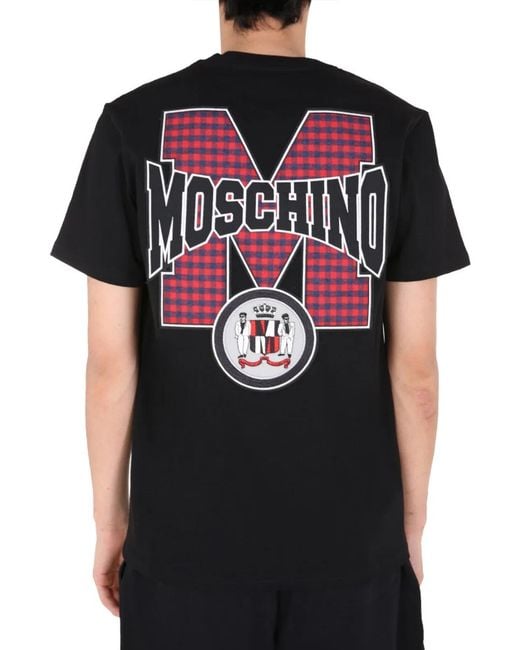 Moschino Black Round Neck T-Shirt for men