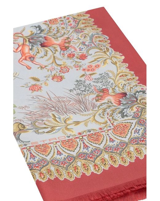 Etro Multicolor Silk Scarf