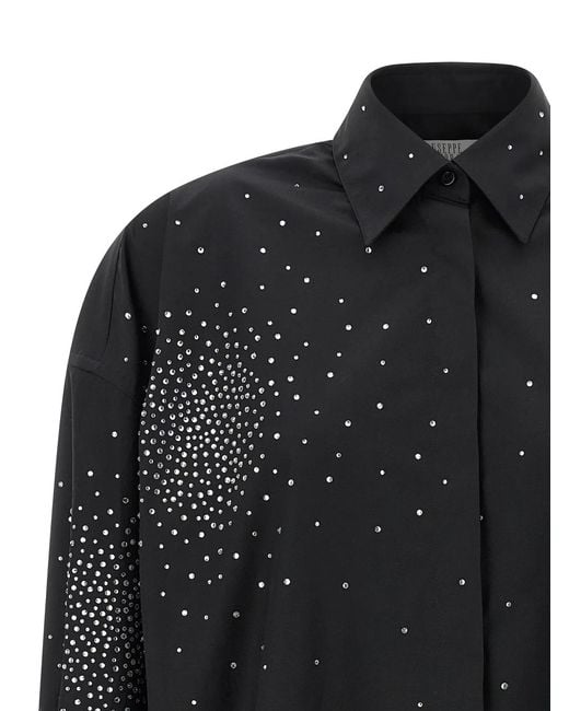GIUSEPPE DI MORABITO Black Rhinestone Shirt