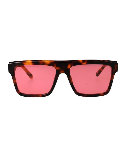 Off-White c/o Virgil Abloh Red Shiny Havana Acetate Sunglasses