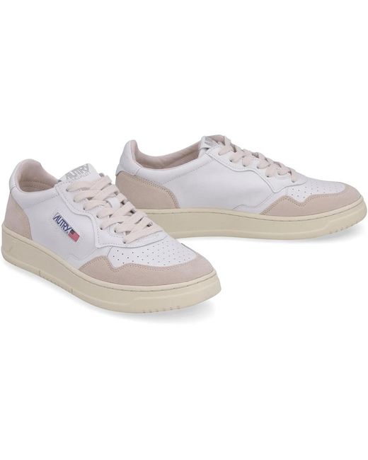 Autry White Medalist Low for men