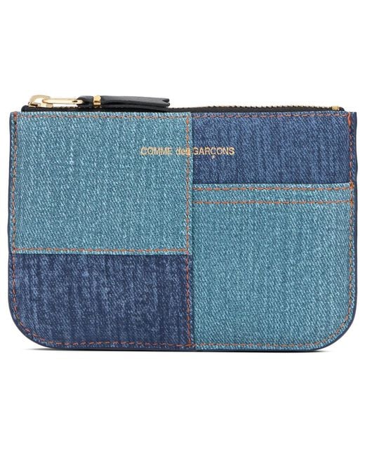 Comme des Garçons Blue Wallet Denim Patchwork Wallet
