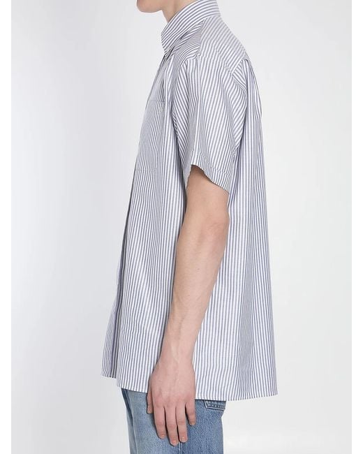 Valentino Garavani White Striped Shirt for men