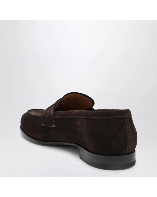 Church's Black Heswall Suede Leather Loafers for men