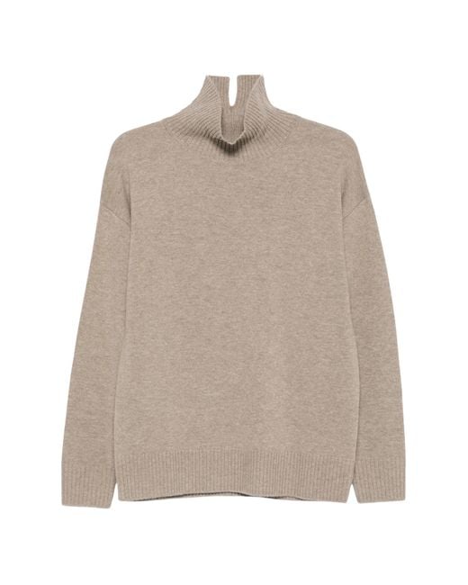SEVENTY VENEZIA Natural High-Neck Knitted Sweater