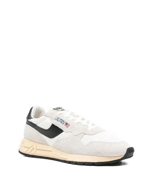 Autry White Nude Neutrals Suede Reelwind Low for men