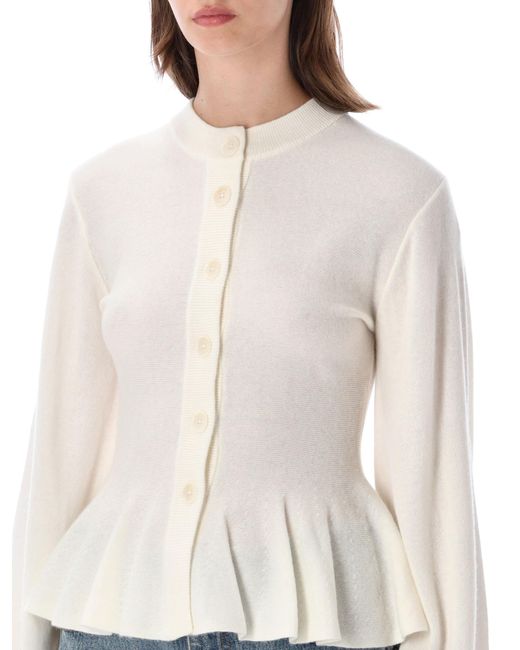 ROTATE BIRGER CHRISTENSEN Blue Rotate Sculptured Knit Cardigan