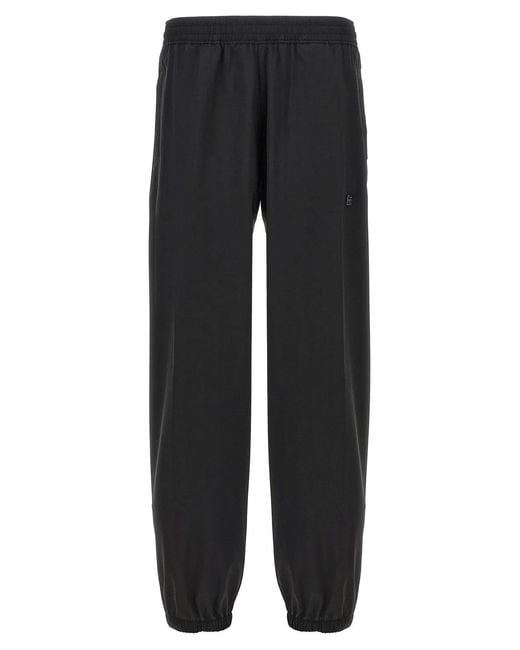Givenchy Black Logo Placcetta Pants for men
