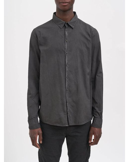 Poeme Bohemien Gray Regular Cotton Shirt for men