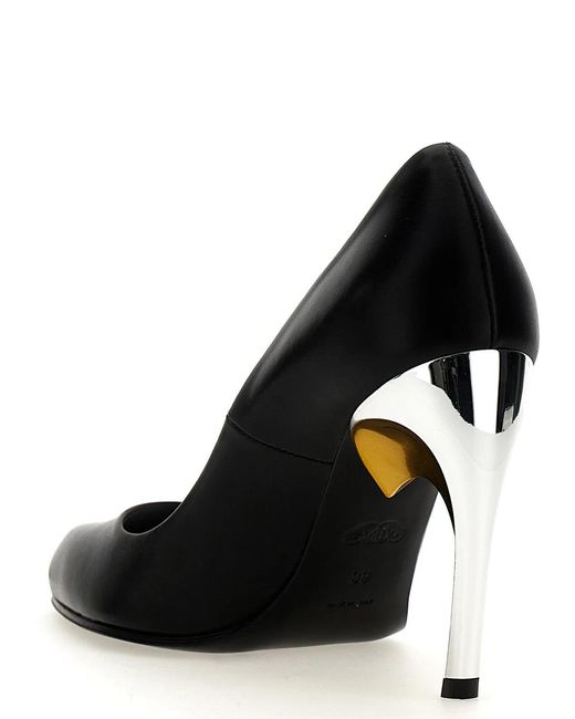 McQueen Black 'Armadillo' Pumps