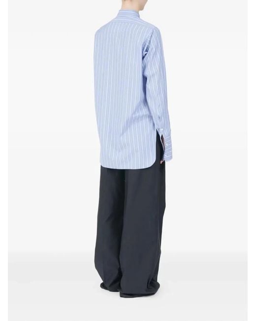 Maison Margiela Blue Cotton Shirt Italy