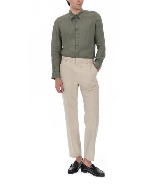 120% Lino Green Camicia for men