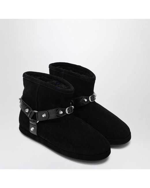 Balenciaga Women's Black Alaska Soft Ankle Boots
