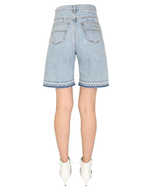 Philosophy Di Lorenzo Serafini Blue Denim Bermuda