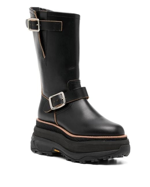Sacai Black Engineer Boots