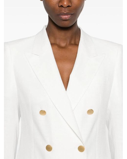 Tagliatore White Double-Breasted Jacket